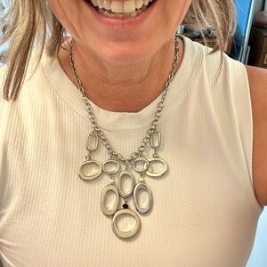 Elegant Silver Statement Necklace